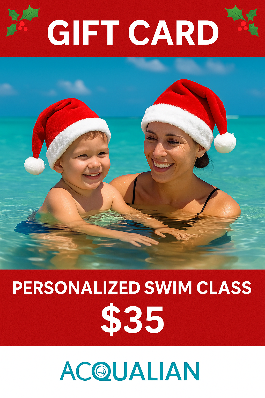 GIFT CARD Navidad - 1 clase de natación personalizada para tu bebé - Image 3