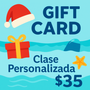 GIFT CARD Navidad - 1 clase de natación personalizada para tu bebé