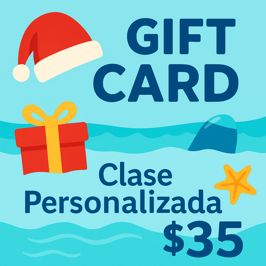 GIFT CARD Navidad - 1 clase de natación personalizada para tu bebé
